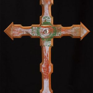 Clear Glass Marble Cross